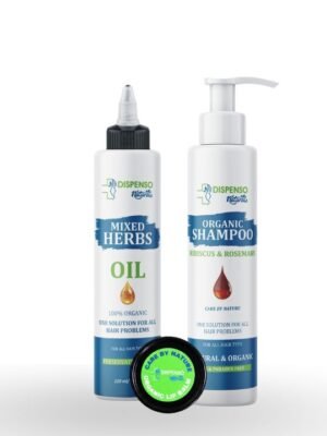Dispenso Hair Care Bundle Herbal Hair Oil & Shampoo Pakistan