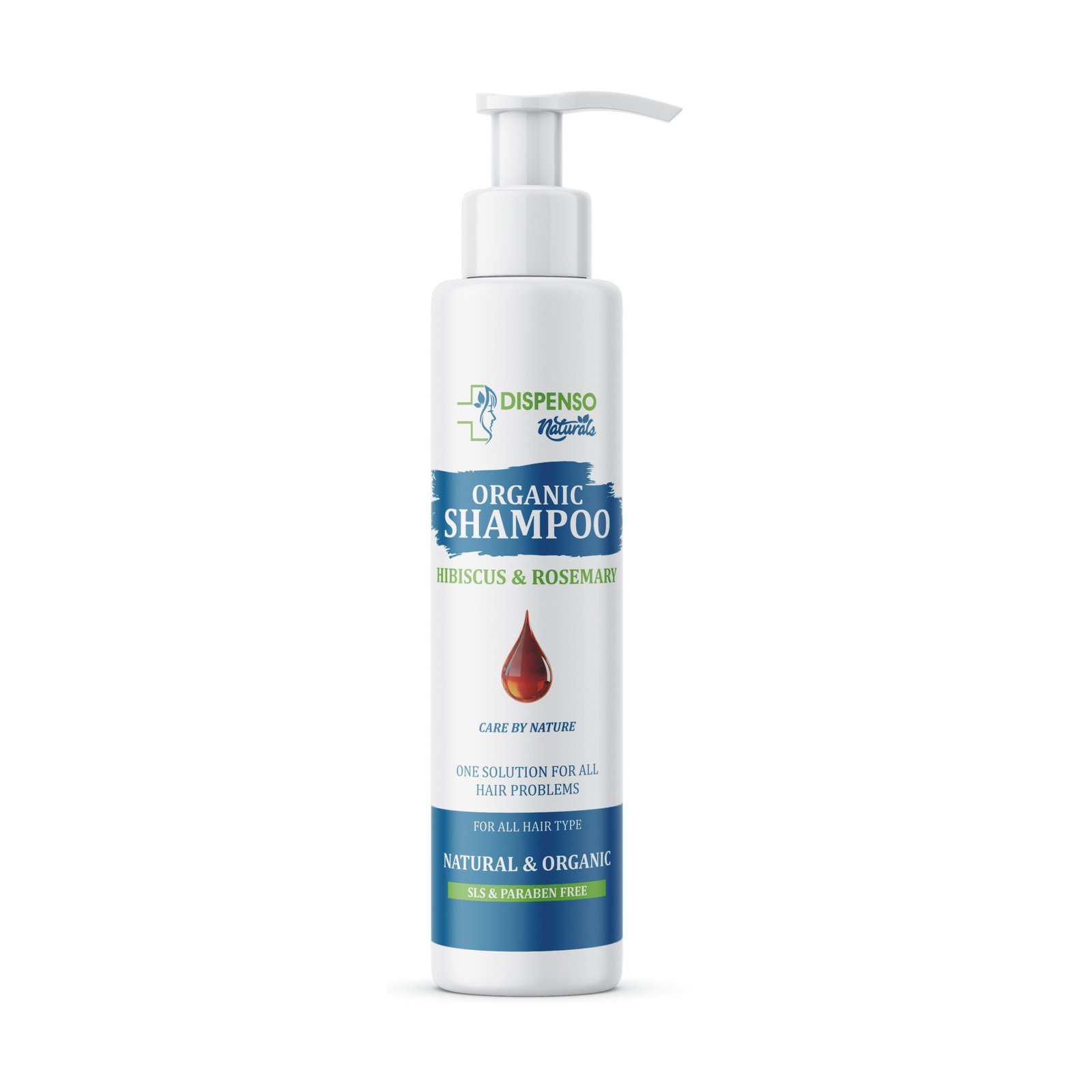 Dispenso Organic Shampoo with Hibiscus and Rosemary