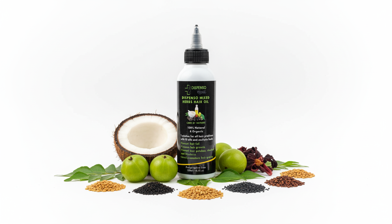 Dispenso Mixed Herbs Organic Hair Growth Oil Pakistan 150ml