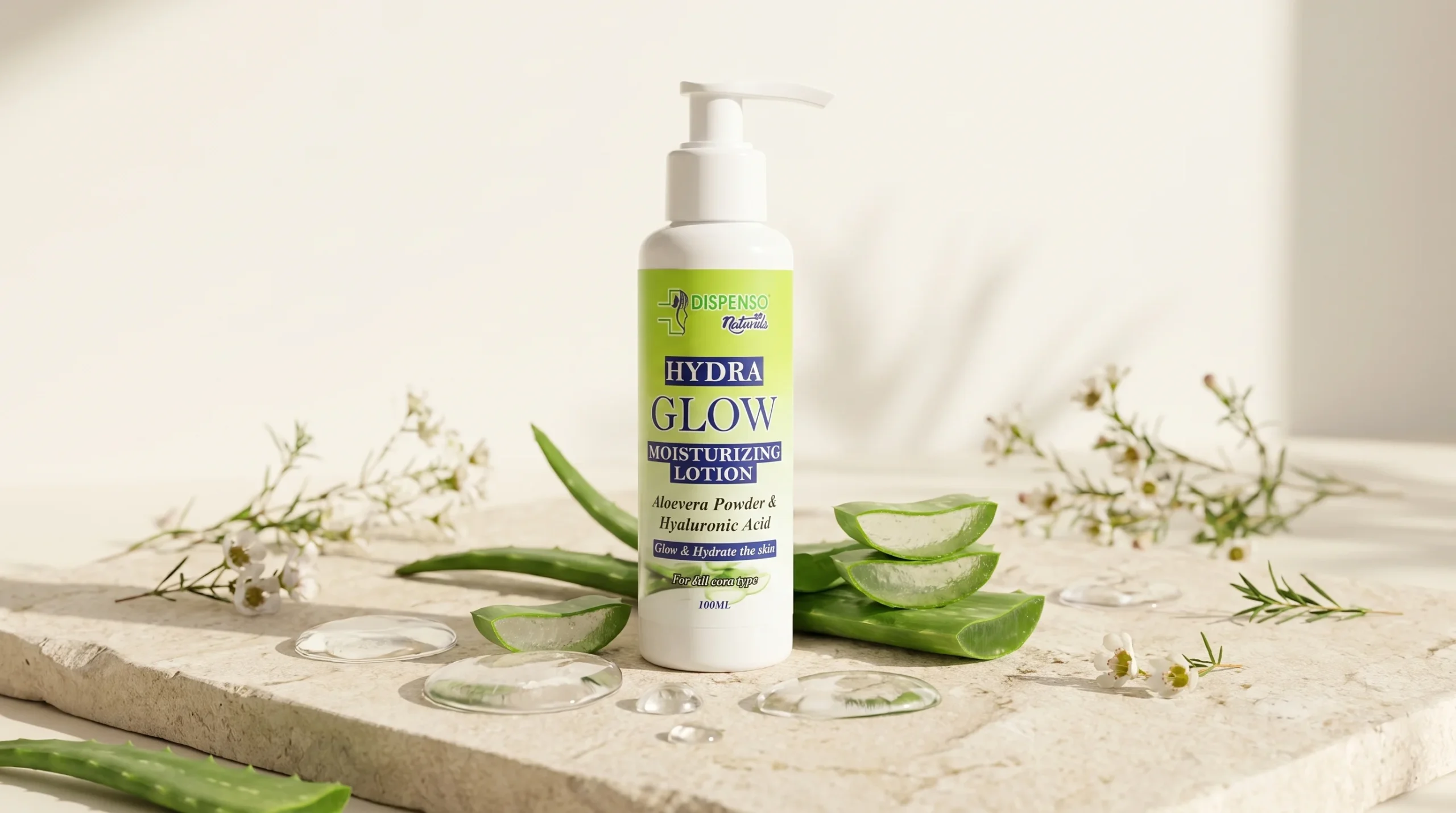 Best Moisturizer for dry skin: Dispenso Naturals Hydra Glow Moisturizer